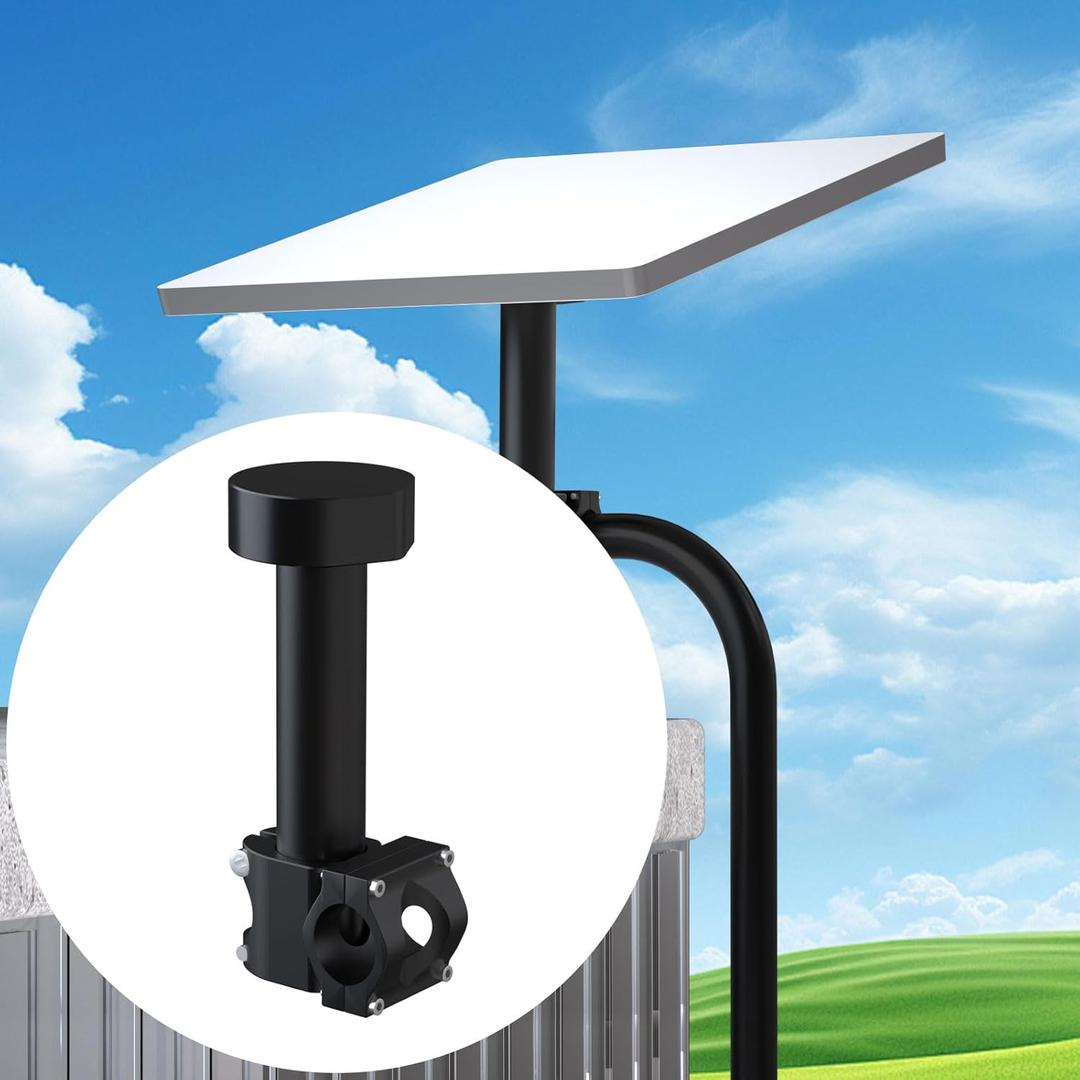 Mini Tripod Adapter with Ball Head for Starlink Mini Mount, Aluminum Alloy Starlink Mini Mount with 1/4"-20 and 3/8"-16 Threads Pipe Adapters (Stsrlink Mini Pole Clamp)