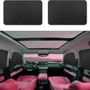 Window Sun Shade Car Curtains - Side Thiken Sun Shades Magnetic 100% Block Light Car Window Covers with Cooler Feeling (Black, Back-T-2pcs)