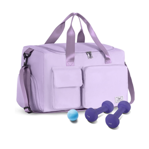 FIORETTO Women's Gym Duffle Bag with Shoes Compartment, 37L Capacity, Ideal for Travel, Gym, Sports, Duffel, Weekender