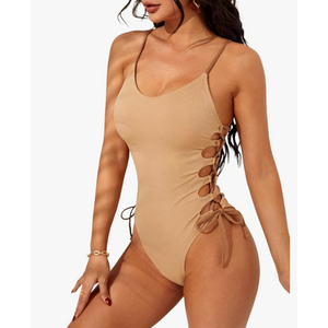 Narecte One Piece Swimsuit Women Bathing Suit Sexy High Cut Women's One-Piece Swimsuits Monokini One Piece Bathing Suit S
