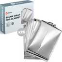 LifePro Sauna Wrap Foil Blanket - Disposable Non-Toxic Thermal Blanket Foil Wrap - for Max Body Heat Retention, for Use with Far Infrared Sauna Blanket Therapy - 63" x 82.5"