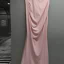 AISWI 3D Floral Off The Shoulder Maternity Dress Sexy Ribbed Mermaid Maxi Bodycon Pregnancy Dresses Baby Shower (Pink, L)