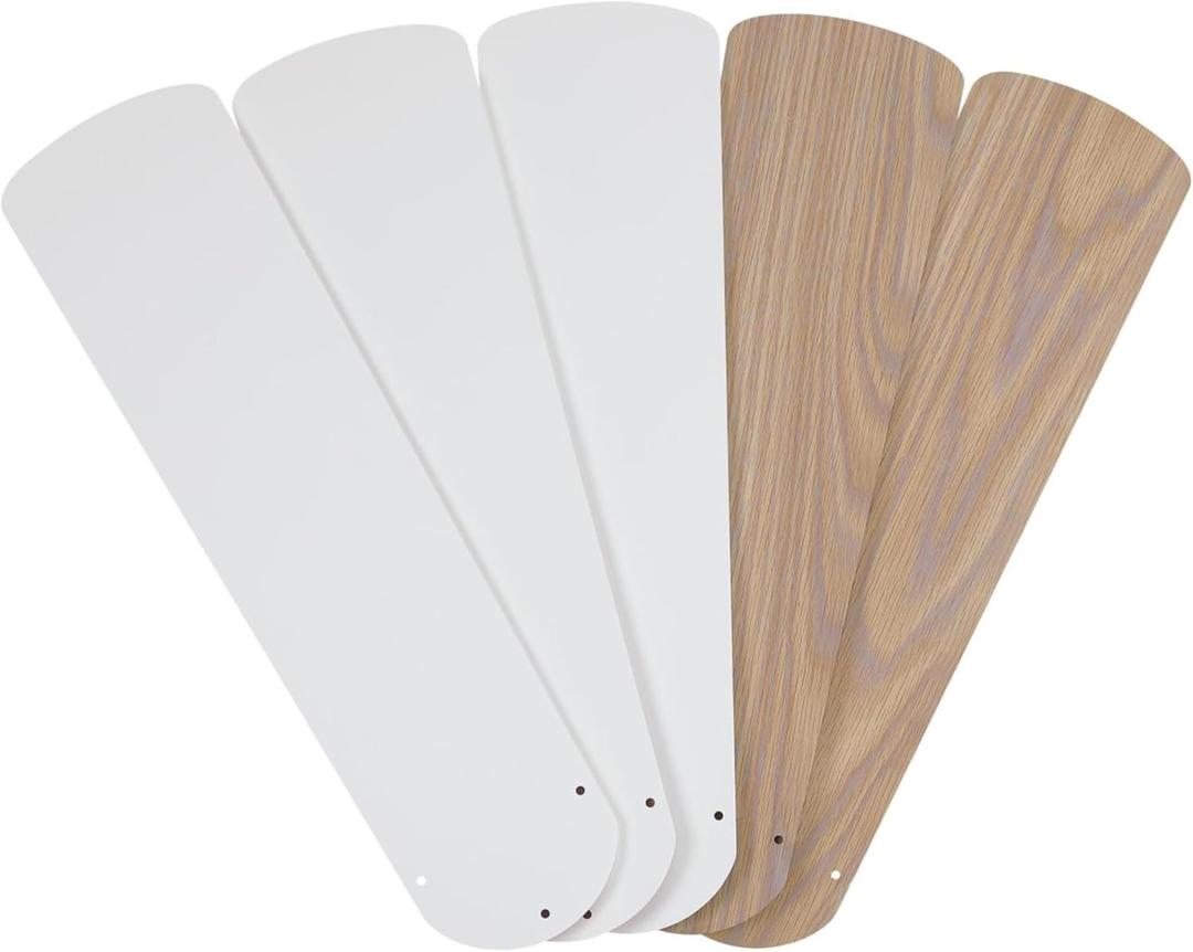 Westinghouse Lighting 20.5-Inch Replacement Fan Blades Ceiling Fans (Reversible White/Bleached Oak, 42 inches)