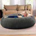 Jaxx 6 Foot Cocoon - 2-in-1 Convertible Bean Bag Bed & Large Bean Bag Chair for Adults, Charcoal