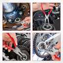TOOLEAGUE 4 Pcs Snap Ring Pliers Set, Circlip Pliers, 7 inches Internal/External Heavy Duty for Ring Remover Retaining Straight Bent Lock Pliers Set