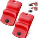 2 Pack Canning Jar Opener with Magnets, Mason Jar Opener For Canning Lids, for Regular and Wide Mouth Lids, Powerful Magnet for Easy Refrigerator Storage, Releases Vacuum Seal(Red)