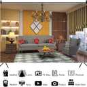 OERJU 10x6.5ft Living Room Photography Backdrop Vintage Room Interior Photo Background French Sash Window Business Office Backdrop Retro Chandeliers Kids Adult Portrait Photos Studio Props