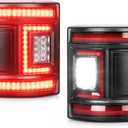 HOCHO Fit for Jeep Gladiator Tail Lights 2020-2026, DOT Flush Mount Brake Light Reverse Light Turn Signal Lamp Running Lights Side Marker Assembly Fit for Jeep Gladiator Accessories