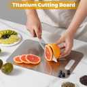 Tavano Titanium Cutting Board,100% Pure Titanium Cutting Boards for Kitchen,Double-side Cutting Board for Vegetables,Meat,Fruits,Easy to Store and Clean(S+M+L)