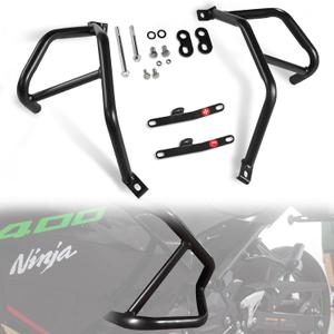Engine Side Guard Frame Crash Bar Bumper for Kawasaki Ninja 400 250, 2PCS Motorcycle Black Steel Highway Side Frame Falling Protector for Kawasaki Ninja 400 Ninja250 2018-2024 Accessories