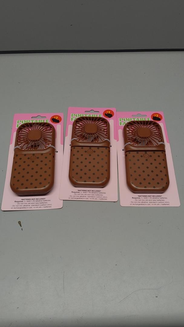 Portable Mini Brown Fan, 2 Pack