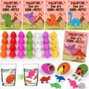 28 Pack Valentines Day Cards for Kids with Dinosaur Egg Hatching Toys, Valentines Gifts for Kids Classroom Exchange Favors School Prizes for Boys Girls