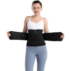 Waist Trainer Wrap Plus Size Seamless Sports Workout Corset Tops For Women Fashion (6X-Large, Single Belt Black)