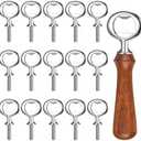 15 PCS Metal Bottle Opener Kit Bulk Stainless Blank Bottle Openers Inserts Hardware for Valentine's Day Wedding Party DIY Project Craft Wood Turning