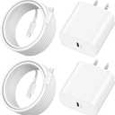 iPhone 17 16 15 Charger 10FT Fast Charging, 2 Pack 20W Type C Wall Charger Block with 10Foot Long USB C to C Cable for iPhone 17/17 Pro/17 Pro Max/Air/16/16 Pro Max/15/15 Pro Max/Plus, iPad, AirPods (White)