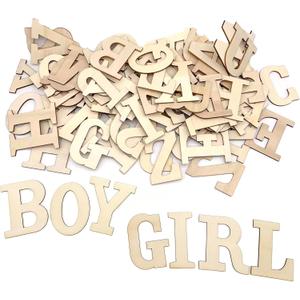 Wooden Letters for Crafts, 2 Inch Unfinished Capital Wooden Alphabet Letters & Numbers Wood Letters for DIY Painting Arts Home Decorations Spelling Learning (168Pcs)