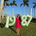 2 x 7 Balloon Numbers 40 Inch, 6 7 Birthday Decorations, Olive Green Seven Birthday Decor, 7 17 27 70 Year Old Balloon Number for Engagement, Wedding, Graduations