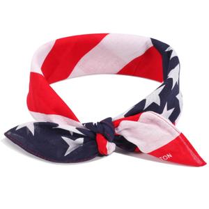 Ardorchid American Flag Red White and Blue Bandana Headband USA Patriotic Headbands for Men and Women Neck and Face Scarf Head Wrap (4th of july - R)