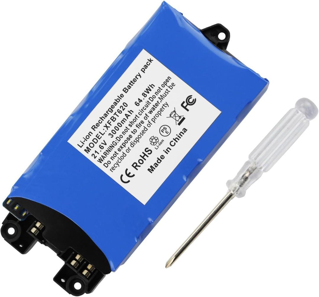 MULS XFBT620 Replacement Battery for Shark IX140 IX141 IX141H IX142 IZ140 IZ140C IZ141C IZ142 UZ145 Cordless Vacuum Cleaners 21.6V 3000mAh