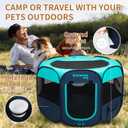 KingCamp Dog Playpen, Portable Foldable Cat Kitten Puppy Tent Crates 29"/36"/50" Pop Up Pet Playpen with Zippered Bottom & Cover for Indoor Outdoor Use (Medium, Green)