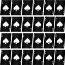 Chumia Poker Card Bottle Openers Stainless Steel Poker Card Beer Ace Bottle Cap Openers for Wedding Birthday Party Bridal Shower Table Tools Supplies(Black,24 Pieces)
