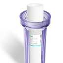 Membrane Solutions Grooved Sediment Water Filter Cartridge (Pack of 6), 0.5 Micron Whole House Water Filter Universal Replacement 10"x2.5" for 10" RO Unit, Whole House Under-Sink Filtration System