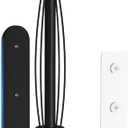 Magnetic Paper Towel Holder for Fridge - No Drill, One Hand Tear with Ratchet Mechanism, Black, Self-Adhesive & Wall Mount for Kitchen, RV, Garage