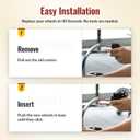 HOLKIE Office Chair Wheels Compatible with 1KEA 10x22mm Transparent ONLY 3 Inch Roller Blade Casters, Computer Gaming Replacement Rubber Wheels-Set of 5 for Hardwood Floors Desk Chair Rolling (5 Pack-10mm, Clear)