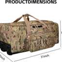 120L 3-Wheel Rolling Duffle Bag - Heavy Duty Military Deployment Bag, Durable Wheeled Duffle Luggage for Travel, Camping & Outdoor Adventures