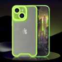 Omorro Compatible with iPhone 14 Case Clear Luminous Case Glow in The Dark Noctilucent Luminous Space Nebula Slim Fit Cover Protective Anti Scratch Cases Thin Translucent Protective Case Green