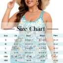 Arolina Tankini Swimsuits for Women Tummy Control Two Piece Bathing Suits Flowy Swim Tops with Boy Shorts (Teal), 18w