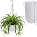 AKAZA 10 Pieces 6 Inch Hanging Planters,Mini Succulent Planter Pots with Hanging Chain and Indoor Plants Perfect for Balcony, Patio,Garden.