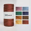 3mm Polyster Cord Macrame Cord, 109 Yards PremiunSparkle Polyster Rope, 100% Polypropylene Crochet Bag Cord Gift for Knitter (Red Sparkle)