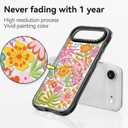 for iPhone Air Case Cute - Military-Grade 20 ft Drop Protection Shockproof Phone Case - Funny Passion Flower Design for iPhone 17 Air (6.5") Black