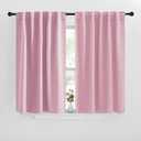 NICETOWN Blackout Curtain Panels for Living Room - (Rouge Pink Color) 29x30 inch, 2 Panels Set, Room Darkening Blackout Drapes for Window