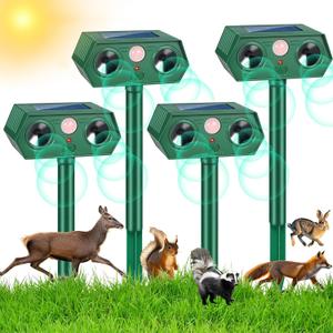 2025 Solar Animal Repeller Ultrasonic Deer Repellent Devices Waterproof Cat Repellent Outdoor with Motion Sensor Animal Deterrent to Scare Squirrel Rabbit Dog Raccoon Skunk Coyote Out of Yard(4Pack) 2025 Solar Animal Repeller Ultrasonic Deer Repellent Devices Waterproof Cat Repellent Outdoor with Motion Sensor Animal Deterrent to Scare Squirrel Rabbit Dog Raccoon Skunk Coyote Out of Yard(4Pack)