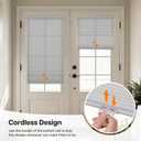 LazBlinds Cordless Cellular Shades for French Doors, No Drill French Door Blinds for Privacy, Light Filtering Honeycomb Shades for Front Door Patio Sliding Glass Door, 1 Pack, 22" W x 78" H, Grey