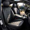 for Chevrolet/Chevy Tahoe Seat Covers 2011-2026, Full Set Black Premium Faux Leather Waterproof Car Seat Protectors with Airbag Compatible Easy to Install Anti-Slip Design