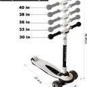 Kick Scooter for Kids Ages 3-12, 5 Adjustable Height Foldable Scooter with 3 LED Light Wheels, Outdoor Activities for Toddlers Boys Girls, Max Load up to 165 lbs