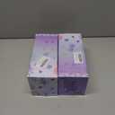 2 x Birthday Gifts for 4 5 6 7 8 9 10 11 12 Year Old Girls Monogrammed Initial Glass Cups,16oz Glass Cups with lid and straw, Personlized Valentine Mermaid Gifts for Kids Girls Purple K