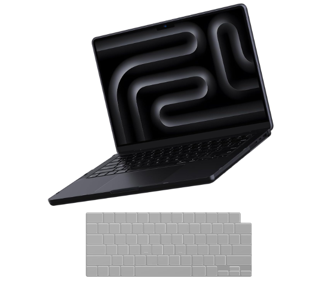 Soonjet for MacBook Pro 14 inch Case | M5 M4 M3 M2 M1 Pro/Max 20262021 | 100% Match Official Color | Hard Shell + Laptop Keyboard Cover | Space Black Clear