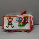 JOYIN 12 PCS Christmas Large Gift Bags with Handles 13.75" x 14", Non-Woven Tote Bag for Wrapping Xmas Party Favors, Reusable Grocery Bags, Party Supplies (Dark Blue + White)