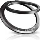 4 x Magnetic Ring Holder for iPhone, MagSafe Compatible Phone Grip and Kickstand, Ultra Slim Lightweight Aluminum Alloy Stand, Strong Magnetic Attachment, Durable Anti-Scratch Design, Black