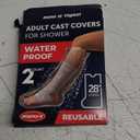 100% Waterproof Cast Covers for Shower Leg - Tight Seal - Reusable Adult 2pk Half Leg Cast Protectors - Knee, Ankle, Foot