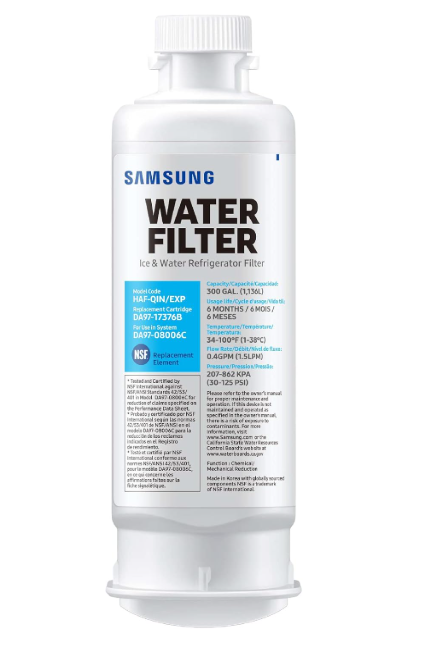 SAMSUNG Genuine Filters for Refrigerator Water and Ice, Carbon Block Filtration for Clean, Clear Drinking Water