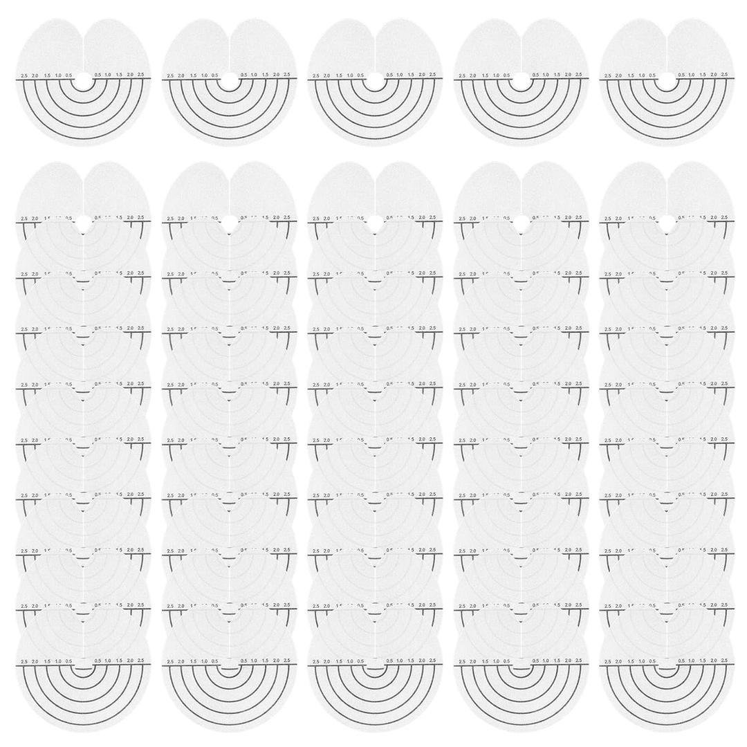 50 Pcs Heat Shield Guards for Hair Extension with Scale Circular K Tips Hair Extensions Tool Single Hole Round Spacer Template Clips Clear Fusion Keratin Glue Protector Templates for Hairs Extensions