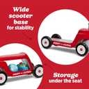 Radio Flyer Scoot 2 Scooter, Blue/Red/Pink, for Kids Ages 1-4, Ride On Toy or 4-Wheel Kids Scooter, Durable Wheels and Frame, Converts Easily with Flip Deck, Toddler Ride On Toys 
