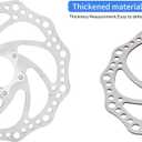 OUKENS Disc Brake Rotor, 2pcs 160mm Stainless Steel Mountain Bike Disc Brake Rotor Flange Adapter with 6 Bolts, for Road Bike, Mountain Bike