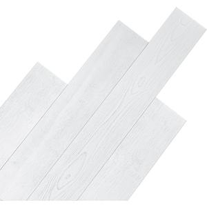 Luxdecor Real Wood Wall Planks - White Shiplap Boards 5" Peel and Stick - 10 Pieces, 12.5 Sq Ft