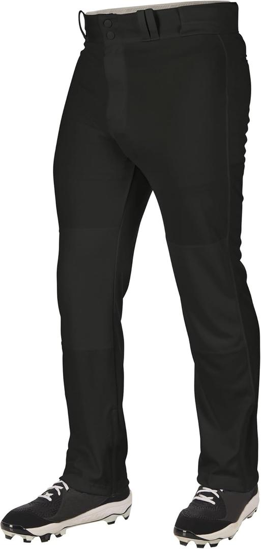 CHAMPRO Triple Crown 2.0 Open Bottom Baseball Pants (Medium, Black)